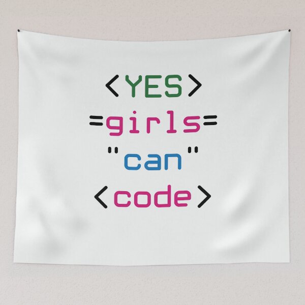 Item preview, Yes Girls Can Code Coding Code Programming Programmer designed and sold by jaygo.