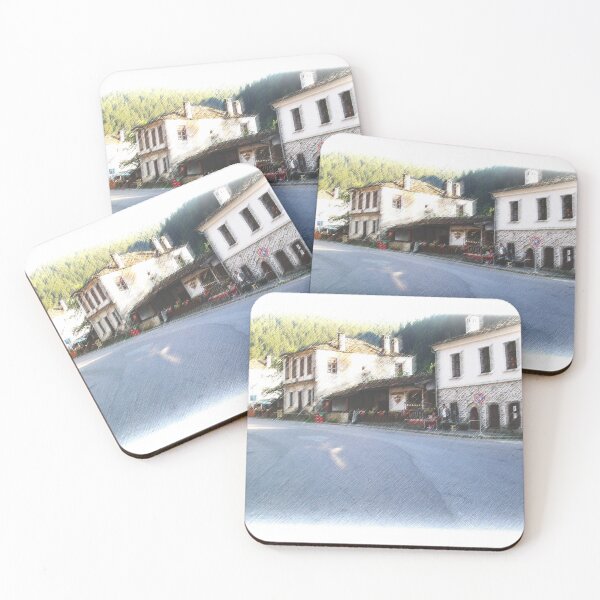 Item preview, Sunny Photography of Bulgarian Road With Houses designed and sold by LuckyKermit.