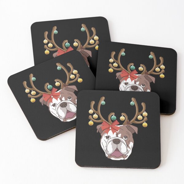 Item preview, Bulldog con astas para Navidad designed and sold by frischmanjose.