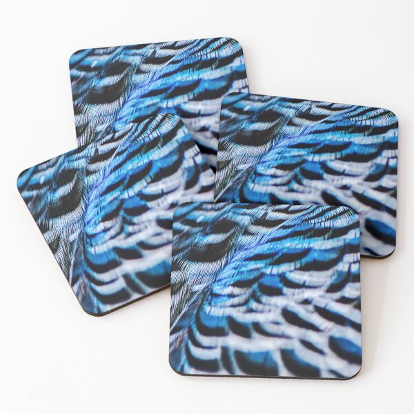 Item preview, Budgie feathers, plumage, close up. Blue, black and white  designed and sold by JellyBeenzz.