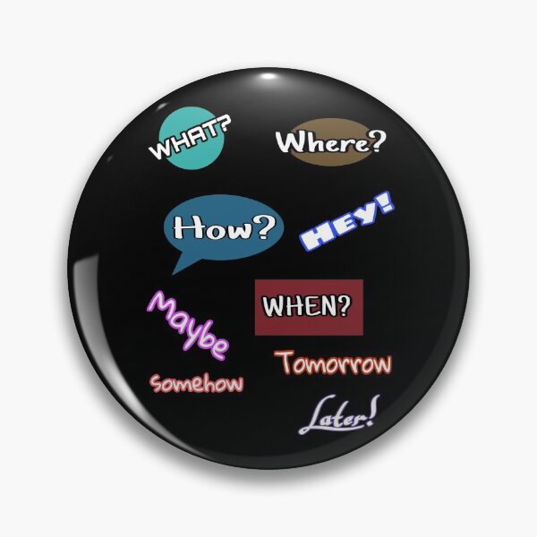 Item preview, What where how hey when maybe later tomorrow somehow  designed and sold by WORDtoARTwork.
