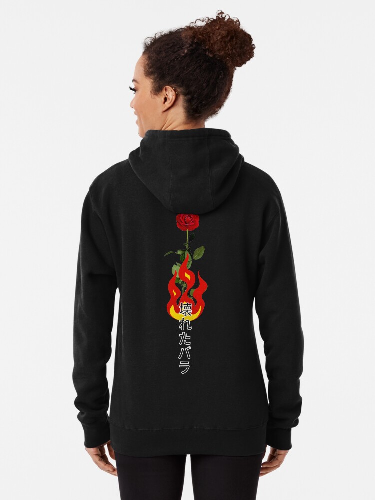 Burning Rose Pullover Hoodie for Sale by Dopnex Redbubble