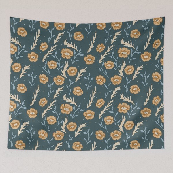 Item preview, Aurelian floral pattern designed and sold by Happy Mouse Studio.