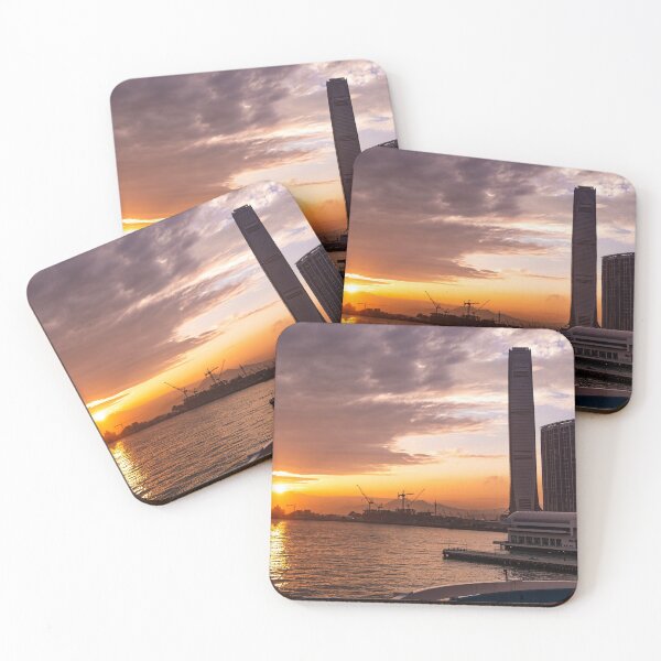 Item preview, Sunset Harbour City Port in Hong Kong designed and sold by TinyOwlsFoto.