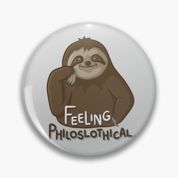 Item preview, Feeling Philoslothical Funny Sloth Cartoon Pun Digital Illustration designed and sold by AlmightyClaire.