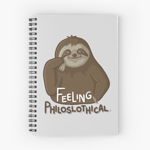 Item preview, Feeling Philoslothical Funny Sloth Cartoon Pun Digital Illustration designed and sold by AlmightyClaire.