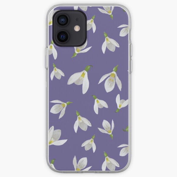 Oxfordshire Snowdrops Repeat Pattern iPhone Soft Case