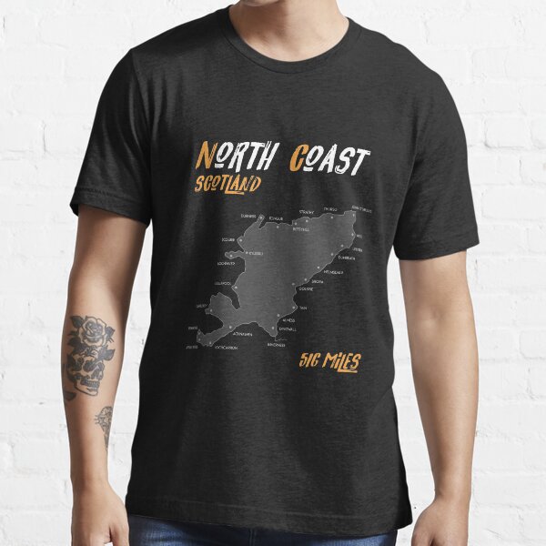 North Coast 500 T-Shirt | Route Map| Scotland | NC500 | 516 Miles Essential T-Shirt