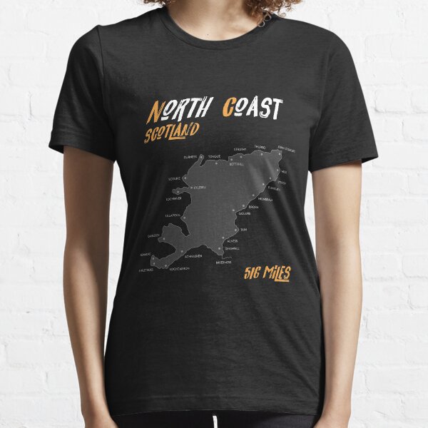North Coast 500 Route Map| Scotland | NC500 | 516 Miles Essential T-Shirt