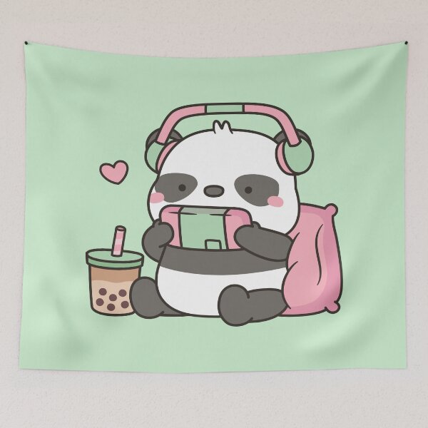 Item preview, Cute Little Panda Gamer With Headphones designed and sold by rustydoodle.