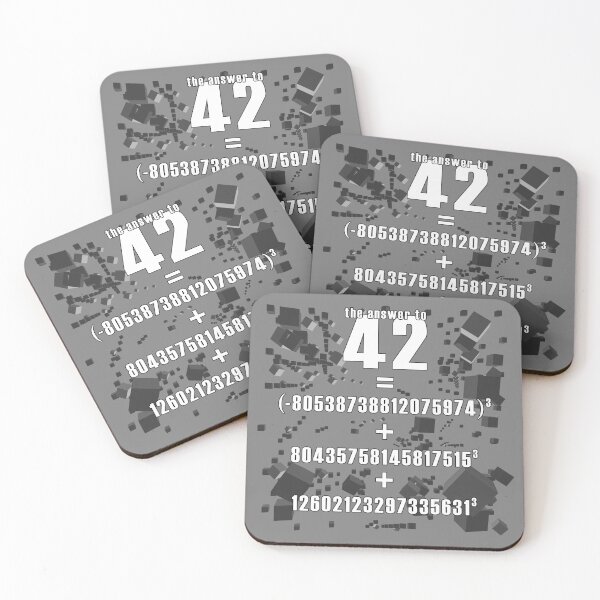 Item preview, Sum of 3 Cubes = 42 designed and sold by THE FEZZLER.