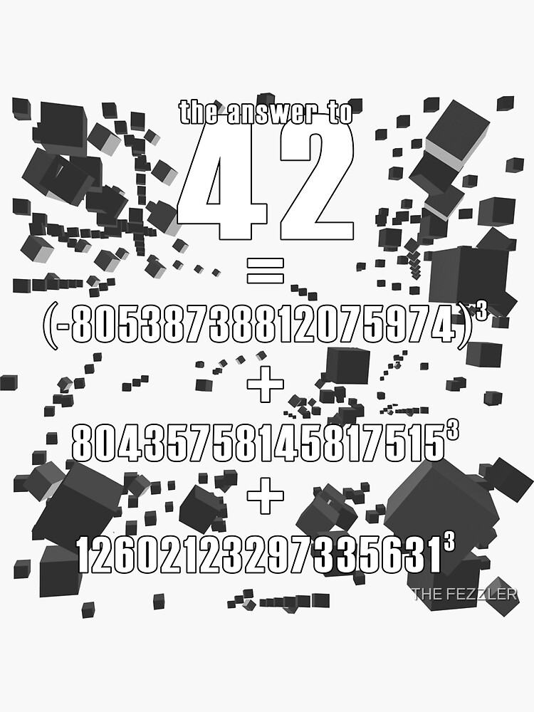 sum-of-3-cubes-42-sticker-for-sale-by-shfarrow-redbubble