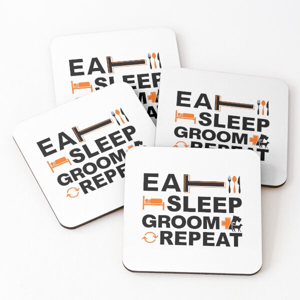 Item preview, Dog Grooming, Eat Sleep Groom Repeat designed and sold by graphic-genie.