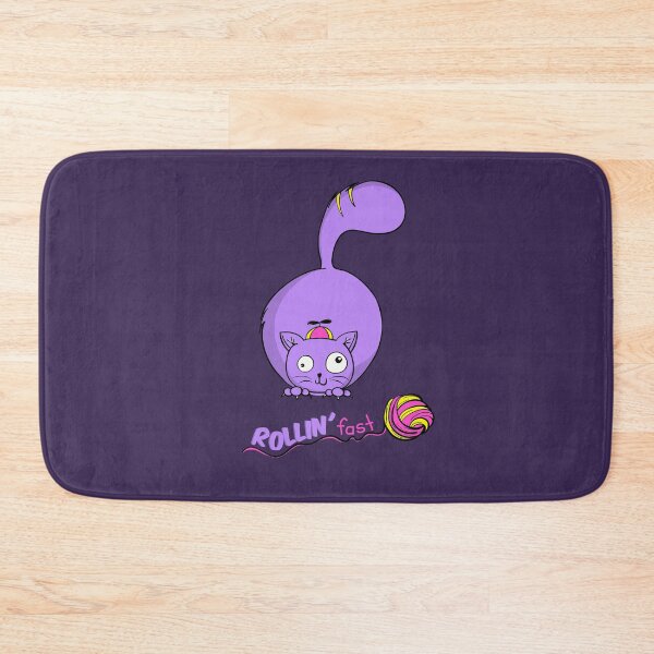 Item preview, Purple Cat Chubby Cat Chubby Cat With Yarn Ball designed and sold by Cat N' Doodles.
