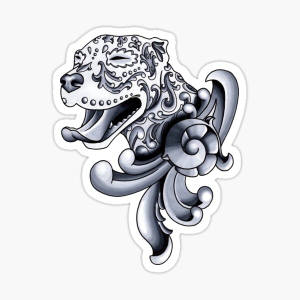 Item preview, Ornamental Pit Bull designed and sold by Pretty In Ink.