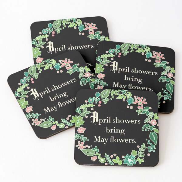 Item preview, April showers bring may flowers - funny proverb. designed and sold by angelisart.