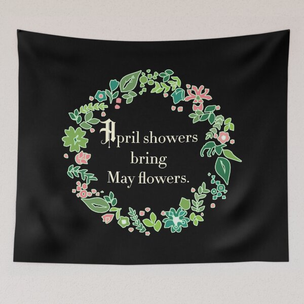 Item preview, April showers bring may flowers - funny proverb. designed and sold by angelisart.
