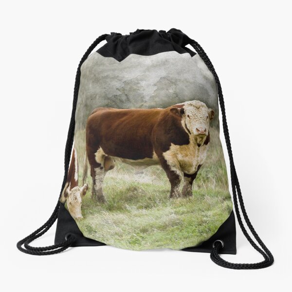 Item preview, Hereford Bull and Cow Watercolour Photograph designed and sold by JStanley19.