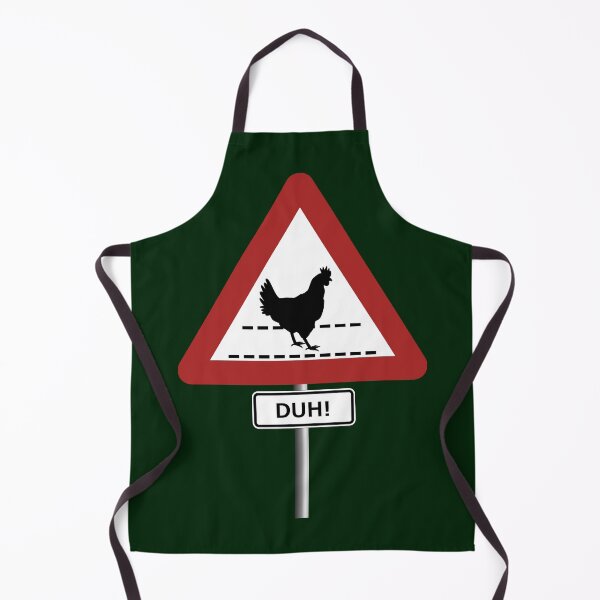 Item preview, CHICKEN ROAD CROSSING - DUH! funny sign designed and sold by SolidEarthArt.