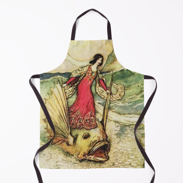 Item preview, Surfing on a fish Tales from Bengal illustration - Warwick Goble designed and sold by Vintage Designs +.