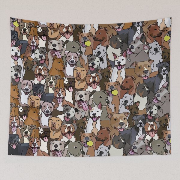 Item preview, Pitbull Dog Pattern All The Mutts designed and sold by KelseyNY.