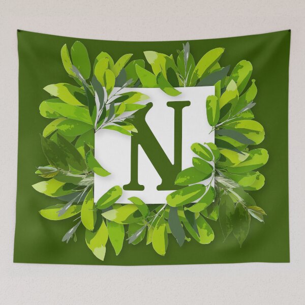Item preview, Monogram N Foliage Frame | Wedding Letters | Floral Letter designed and sold by VinBasis.