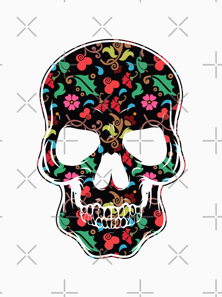 Discover Floral skull Classic T-Shirt  Funny Skull Shirt
