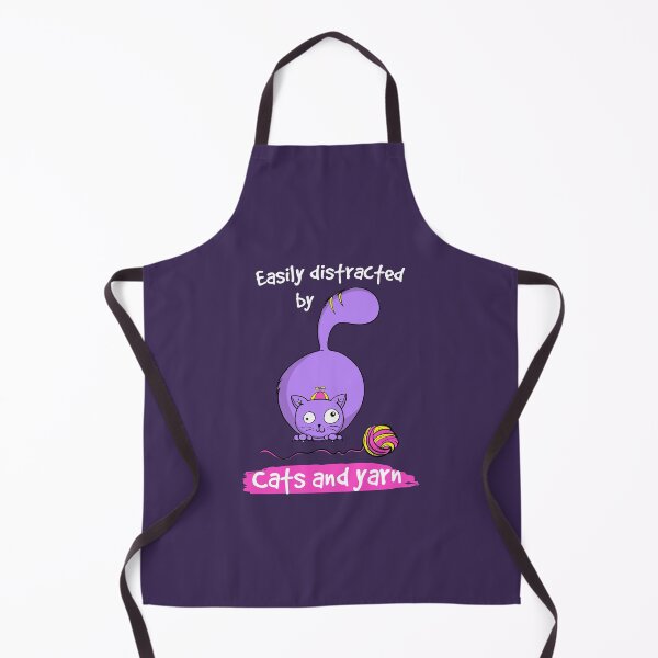 Item preview, Purple Cat Chubby Cat Easily Distracted By Cats And Yarn designed and sold by Cat N' Doodles.