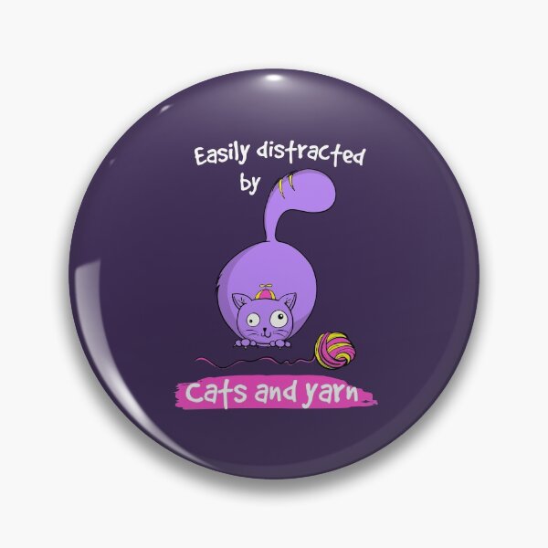 Item preview, Purple Cat Chubby Cat Easily Distracted By Cats And Yarn designed and sold by Cat N' Doodles.