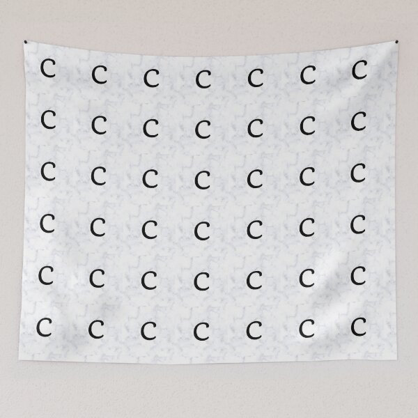 Item preview, Letter C Initial White and Gray Marble Background designed and sold by Shir-designs.