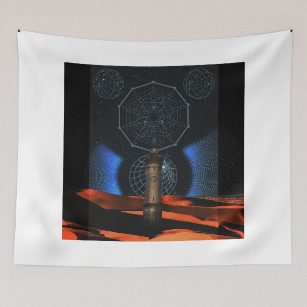 Item preview, 80s Geometry Starry Desert Space Lighthouse designed and sold by Jon J.S.H.
