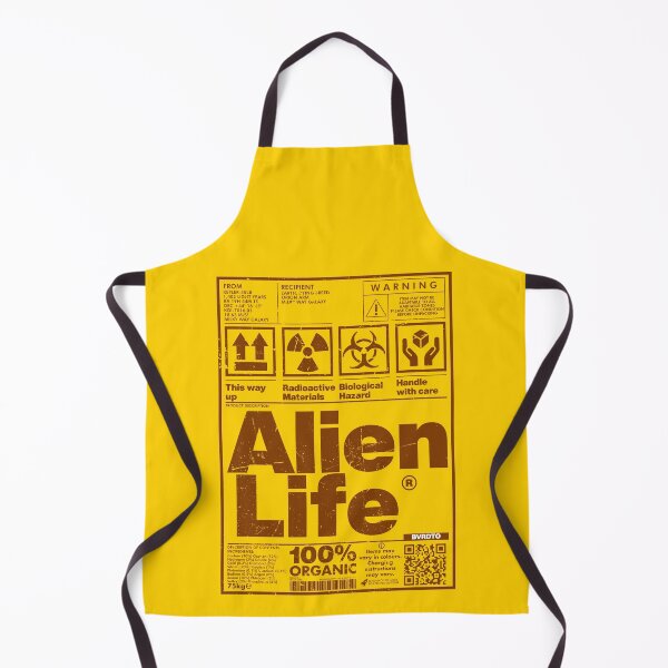 Item preview, Alien Life Package Label In Rust Brown designed and sold by allincolors.