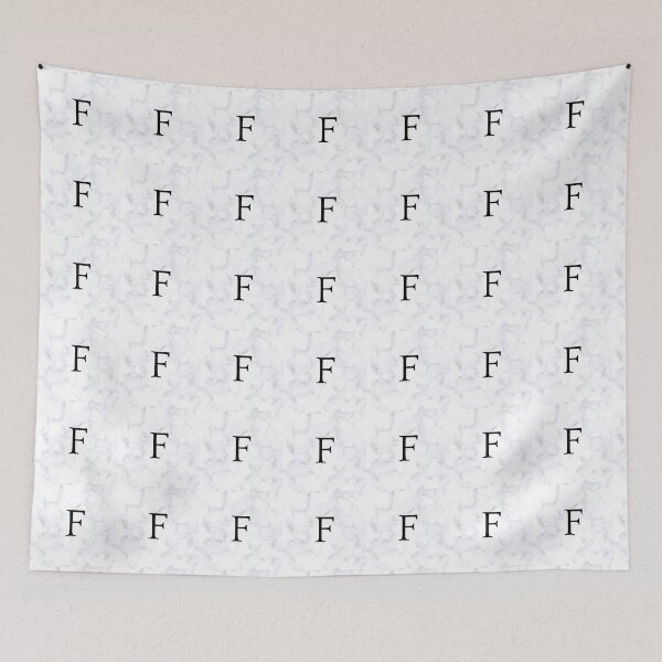 Item preview, Letter F Initial White and Gray Marble Background designed and sold by Shir-designs.