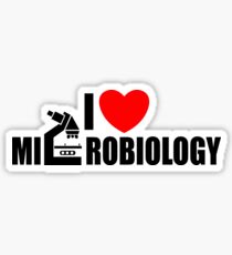 I love Microbiology Sticker