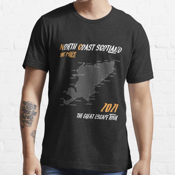 2021 The GREAT Escape Tour | North Coast 500 Route Map | Scotland Essential T-Shirt