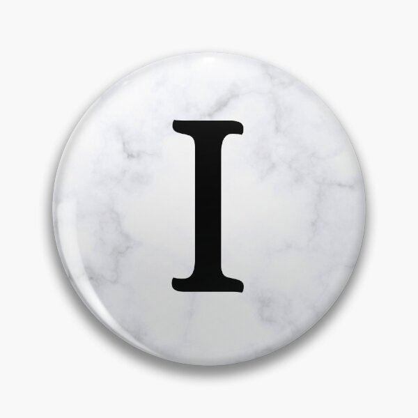 Item preview, Letter I Initial White and Gray Marble Background designed and sold by Shir-designs.