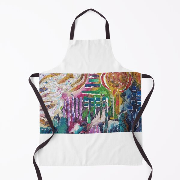 Item preview, Magical garden, abstract mixed media collage designed and sold by NessArtByEwa.