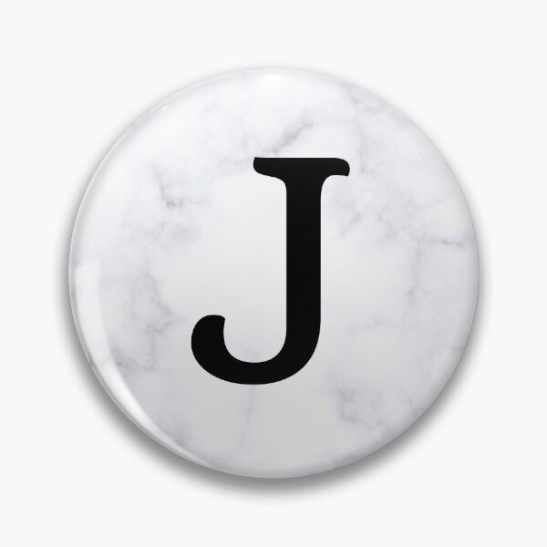Item preview, Letter J Initial White and Gray Marble Background designed and sold by Shir-designs.