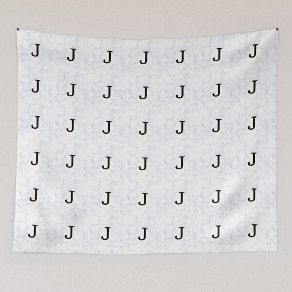 Item preview, Letter J Initial White and Gray Marble Background designed and sold by Shir-designs.