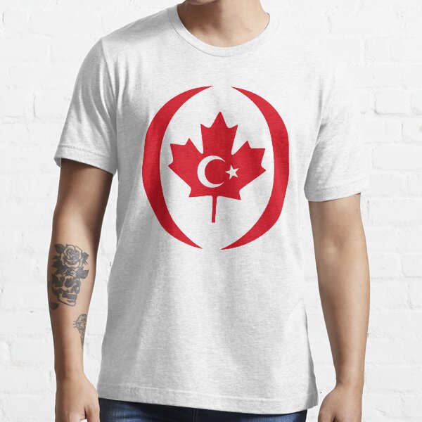 Turkish Canadian Multinational Patriot Flag Series Essential T-Shirt