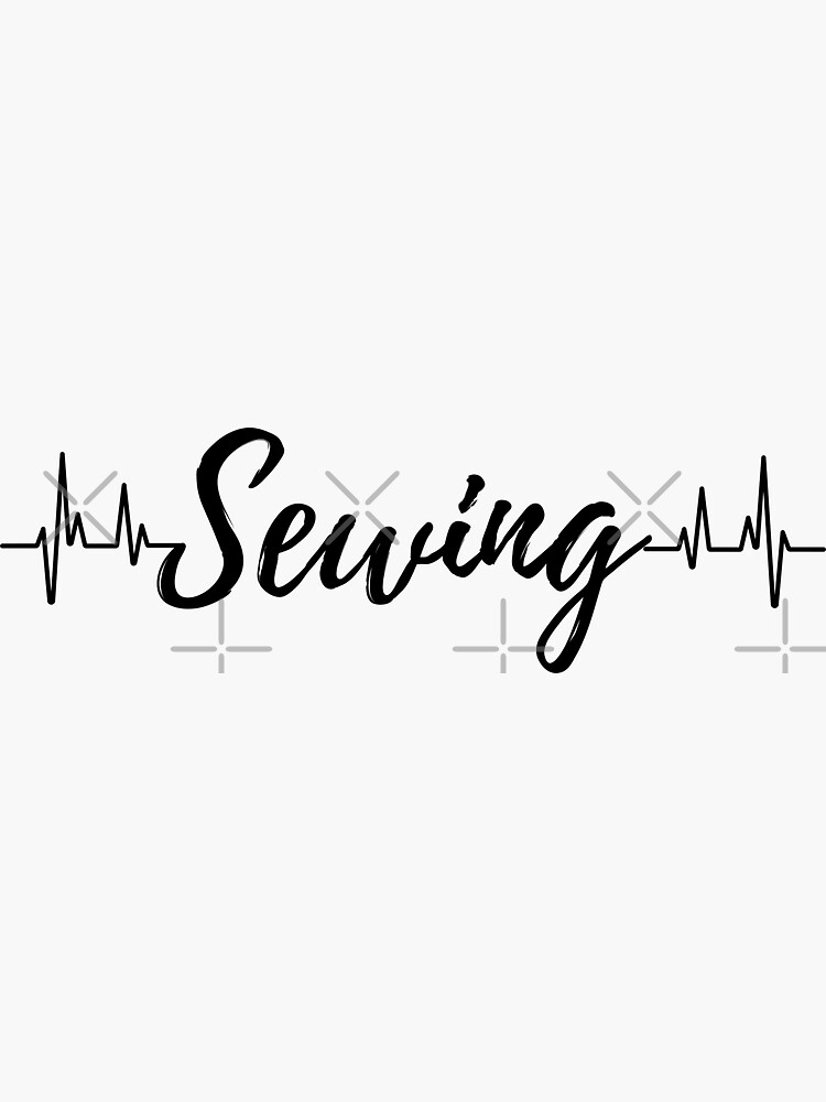 Sewing Heartbeat Sticker for Sale by TheGreenGoat