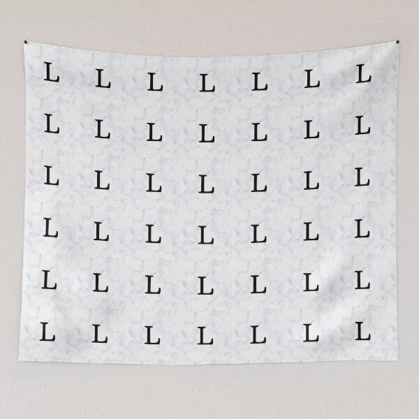 Item preview, Letter L Initial White and Gray Marble Background designed and sold by Shir-designs.