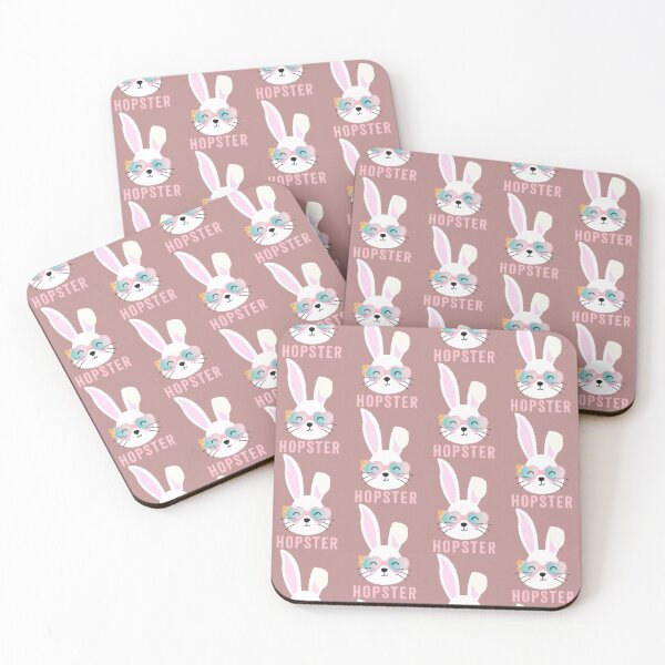 Item preview, Happy Hippie Easter Bunny with Glasses Rabbit Lover Gift Lockdown Easter 2021 designed and sold by hyggekrog.