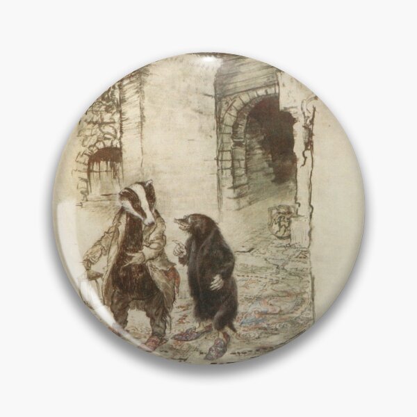Item preview, Badger and Mole Wind in the Willows illustration - Arthur Rackham designed and sold by Vintage Designs +.