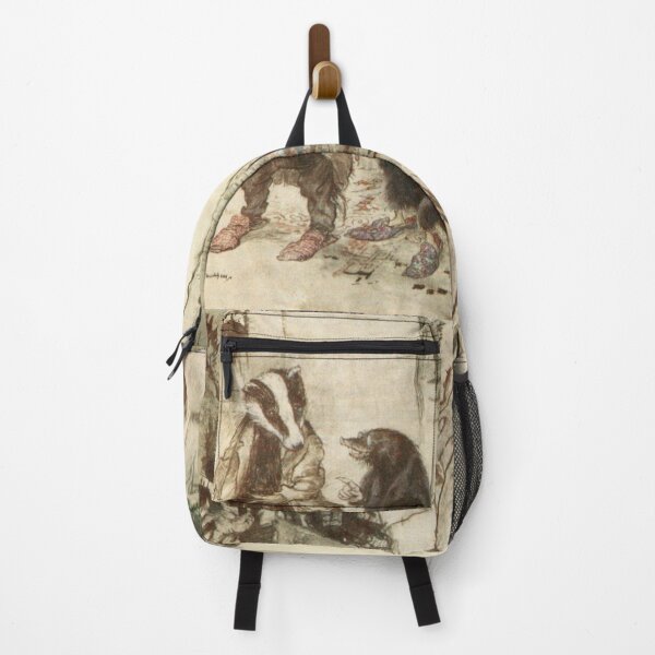 Item preview, Badger and Mole Wind in the Willows illustration - Arthur Rackham designed and sold by Vintage Designs +.