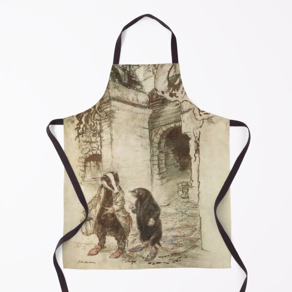 Item preview, Badger and Mole Wind in the Willows illustration - Arthur Rackham designed and sold by Vintage Designs +.