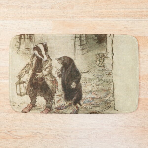 Item preview, Badger and Mole Wind in the Willows illustration - Arthur Rackham designed and sold by Vintage Designs +.