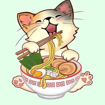 Artwork thumbnail, Cute Ramen Cat by GreenSplash