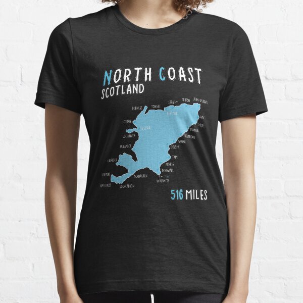 North Coast 500 Driving Route Map | Scotland | NC500 | 516 Miles Essential T-Shirt