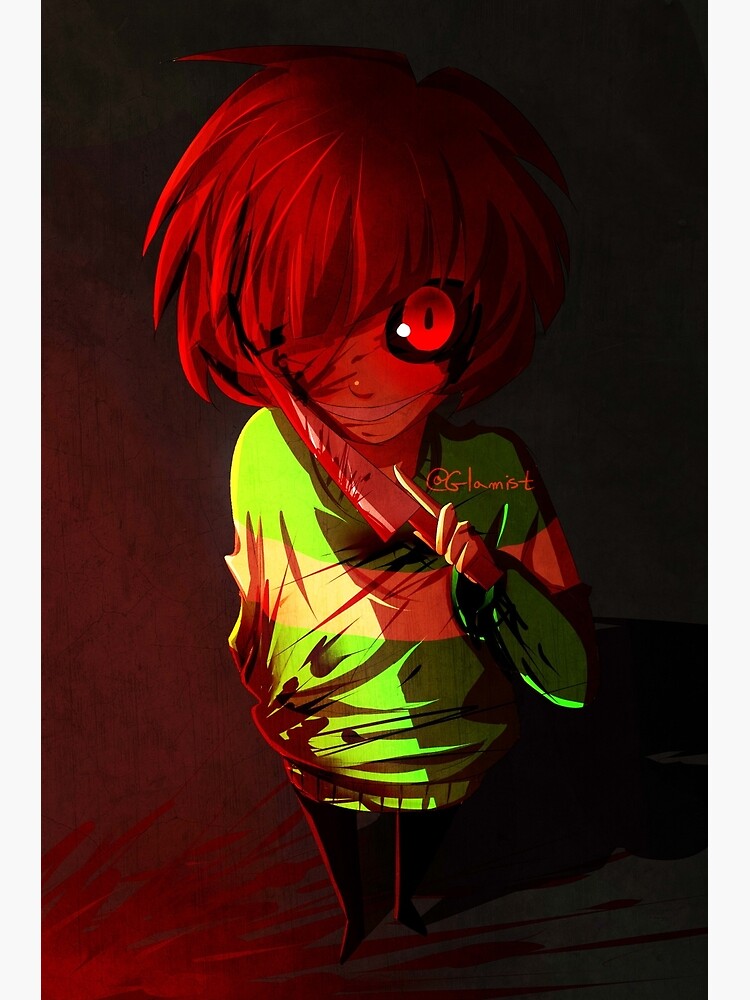 Undertale Chara Greeting Card By Glamist Redbubble